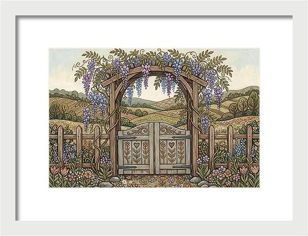 Wisteria Arch Overlooking Fields