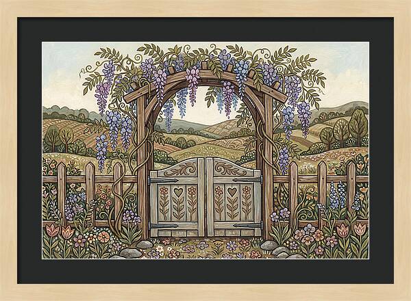 Wisteria Arch Overlooking Fields