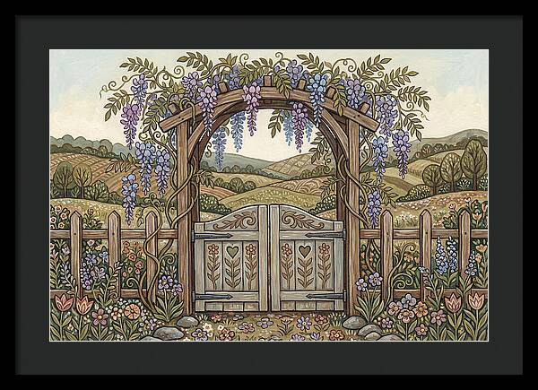 Wisteria Arch Overlooking Fields