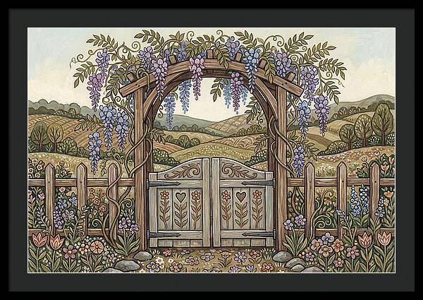 Wisteria Arch Overlooking Fields
