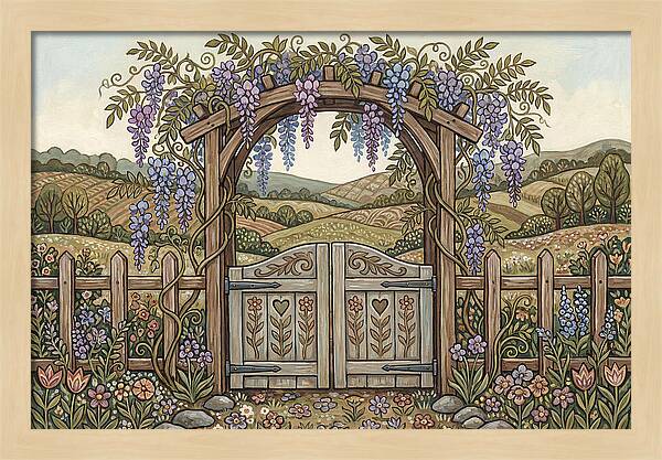 Wisteria Arch Overlooking Fields