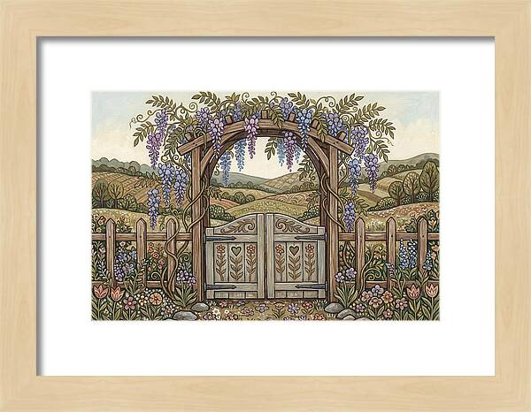 Wisteria Arch Overlooking Fields