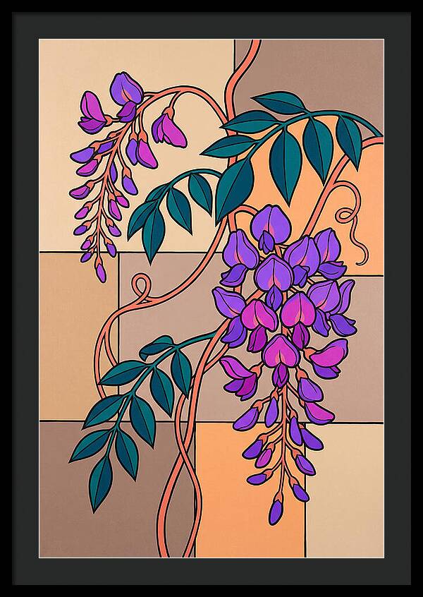 Wisteria Blooms In Color