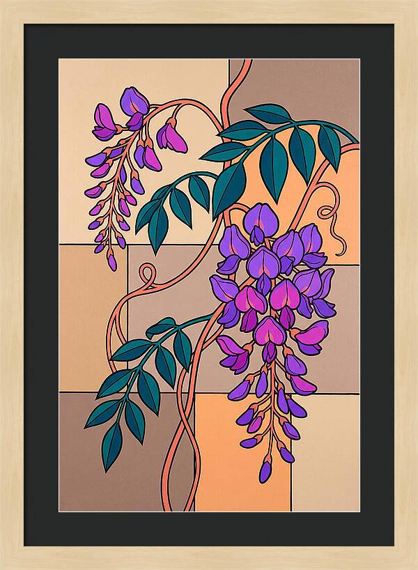 Wisteria Blooms In Color