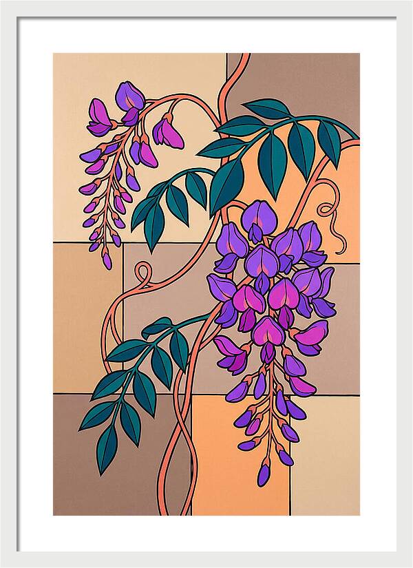 Wisteria Blooms In Color