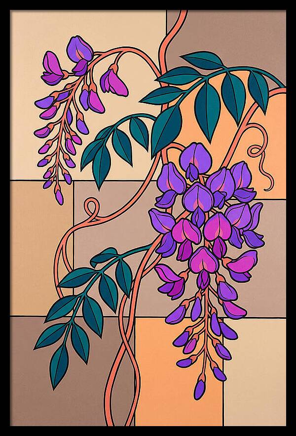Wisteria Blooms In Color
