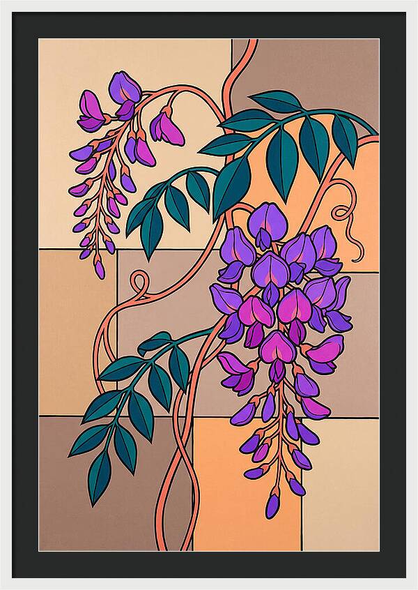 Wisteria Blooms In Color