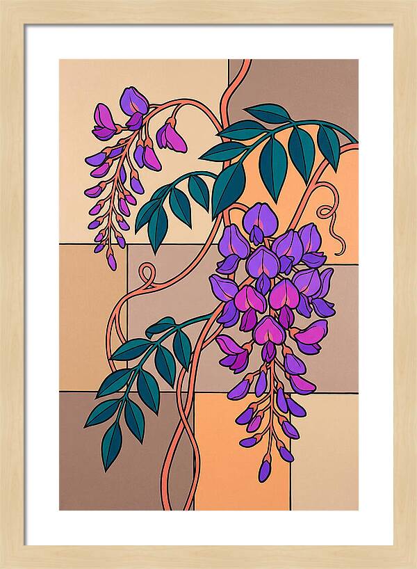 Wisteria Blooms In Color