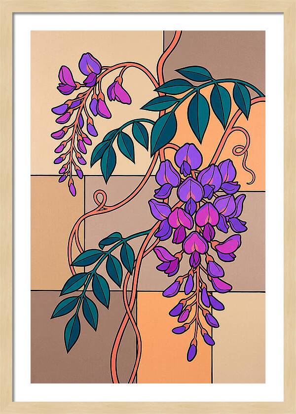 Wisteria Blooms In Color