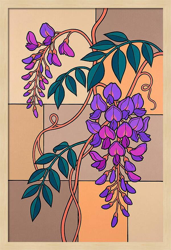 Wisteria Blooms In Color