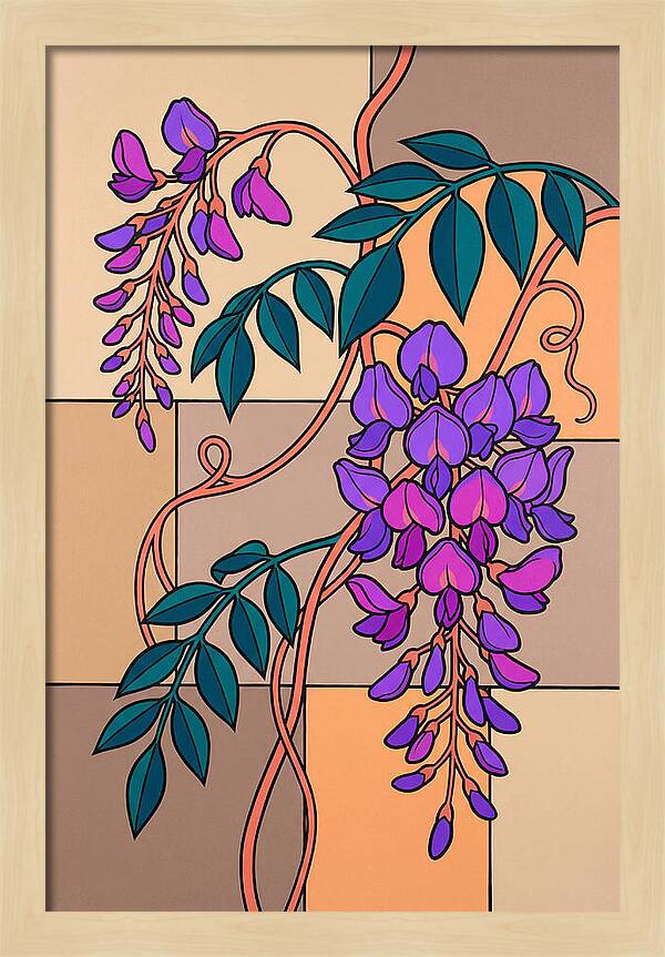 Wisteria Blooms In Color