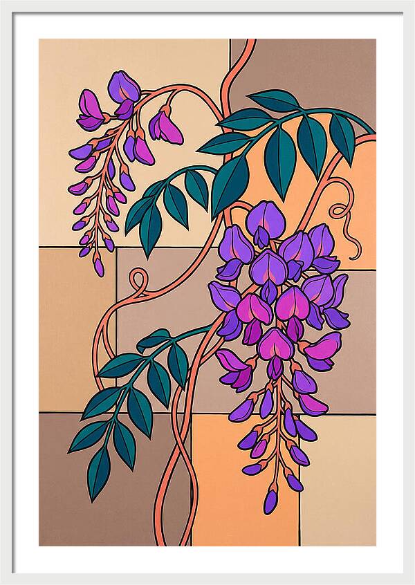 Wisteria Blooms In Color