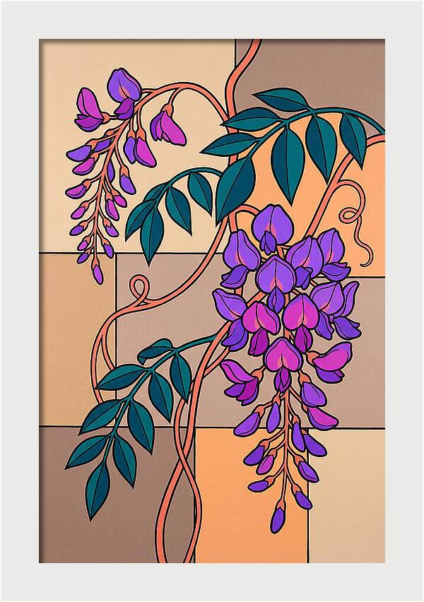 Wisteria Blooms In Color