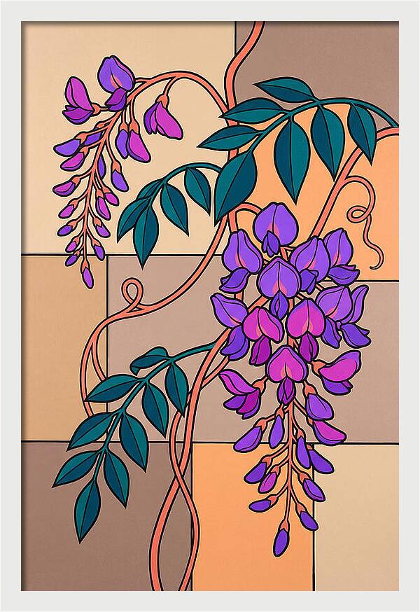 Wisteria Blooms In Color