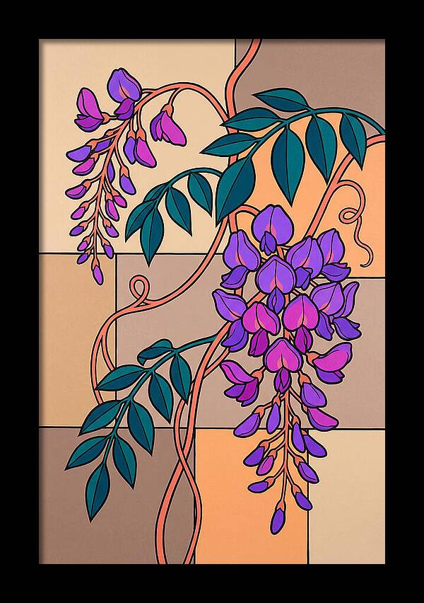 Wisteria Blooms In Color