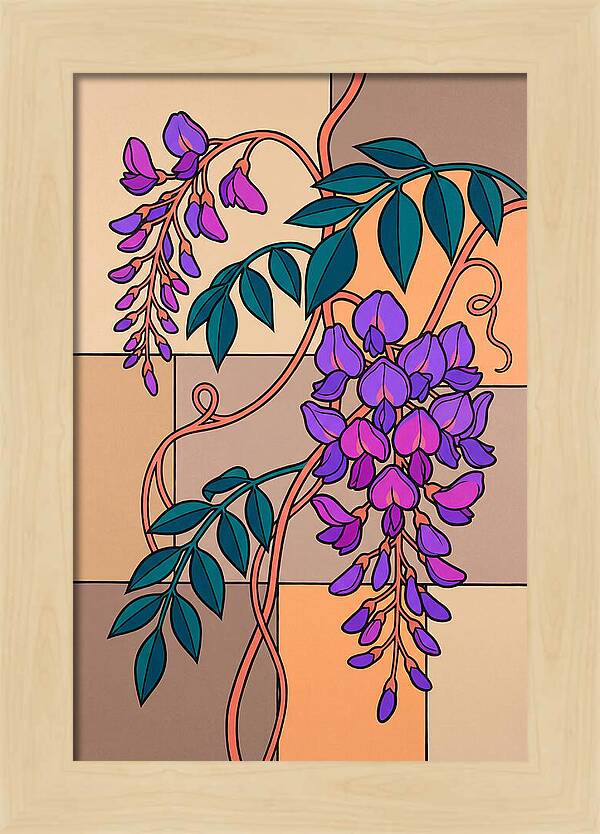 Wisteria Blooms In Color