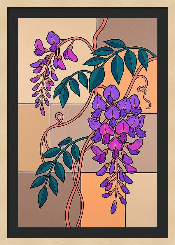 Wisteria Blooms In Color