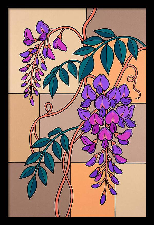 Wisteria Blooms In Color