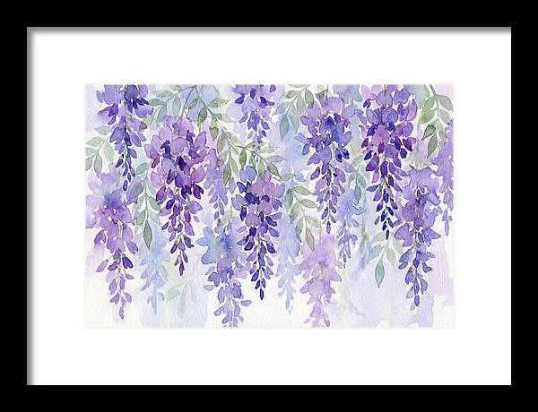 Wisteria Blooms In Watercolor