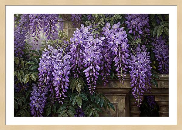 Wisteria Blooms Under Soft Light
