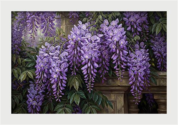 Wisteria Blooms Under Soft Light