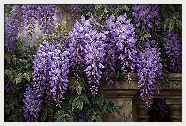 Wisteria Blooms Under Soft Light