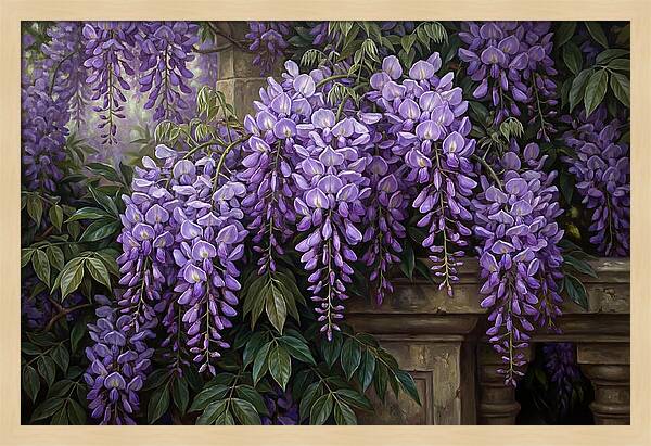 Wisteria Blooms Under Soft Light