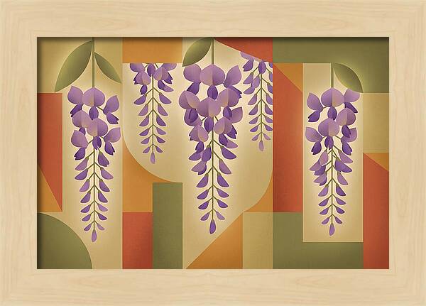 Wisteria Cascade In Abstract Harmony