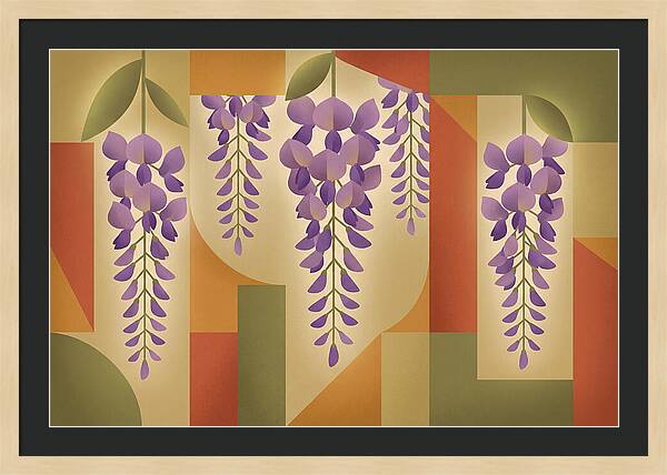 Wisteria Cascade In Abstract Harmony