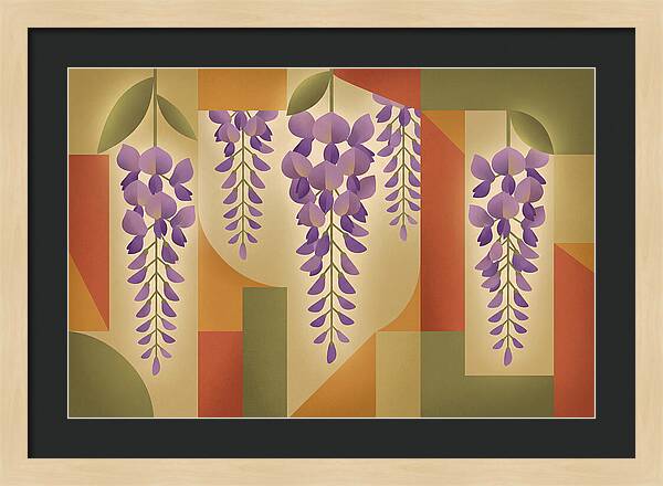 Wisteria Cascade In Abstract Harmony