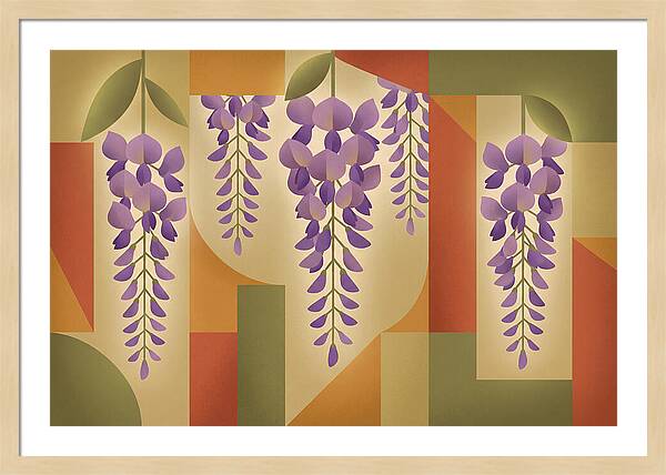 Wisteria Cascade In Abstract Harmony