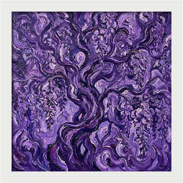 Wisteria Vine In Expressionist Style