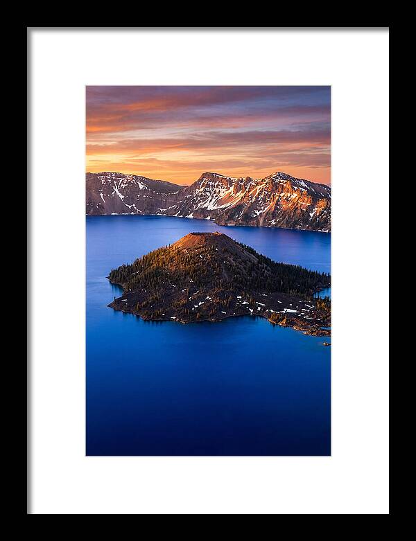 Wizard Island At Golden Hour