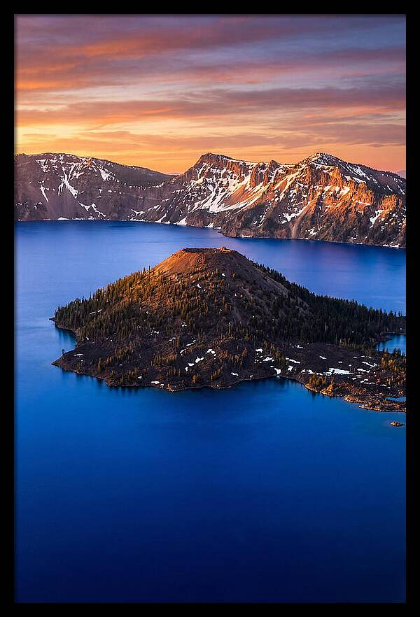 Wizard Island At Golden Hour