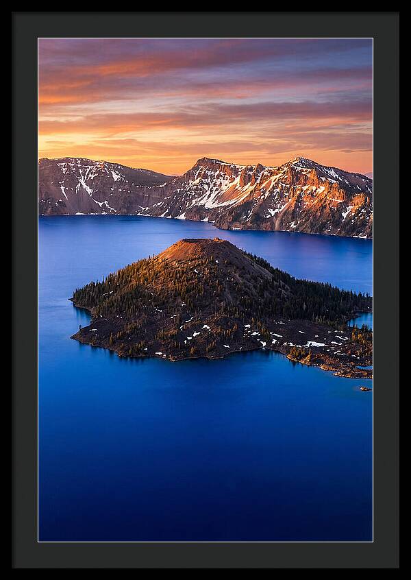 Wizard Island At Golden Hour