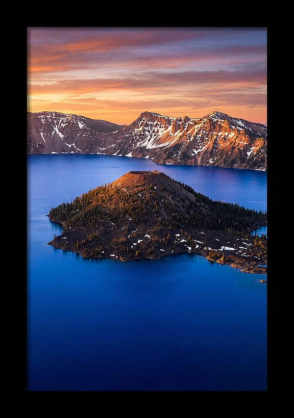 Wizard Island At Golden Hour