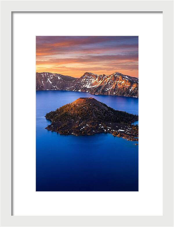 Wizard Island At Golden Hour