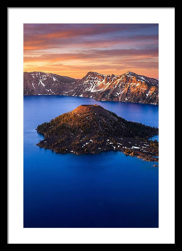 Wizard Island At Golden Hour