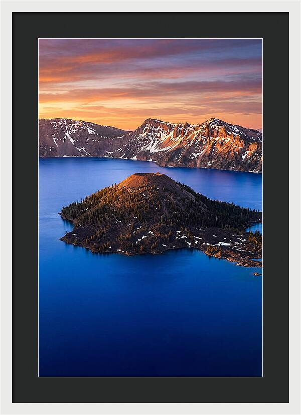 Wizard Island At Golden Hour