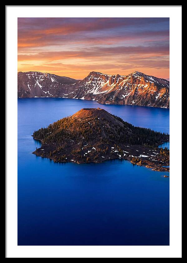 Wizard Island At Golden Hour