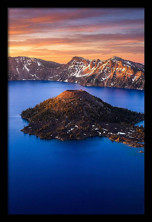 Wizard Island At Golden Hour