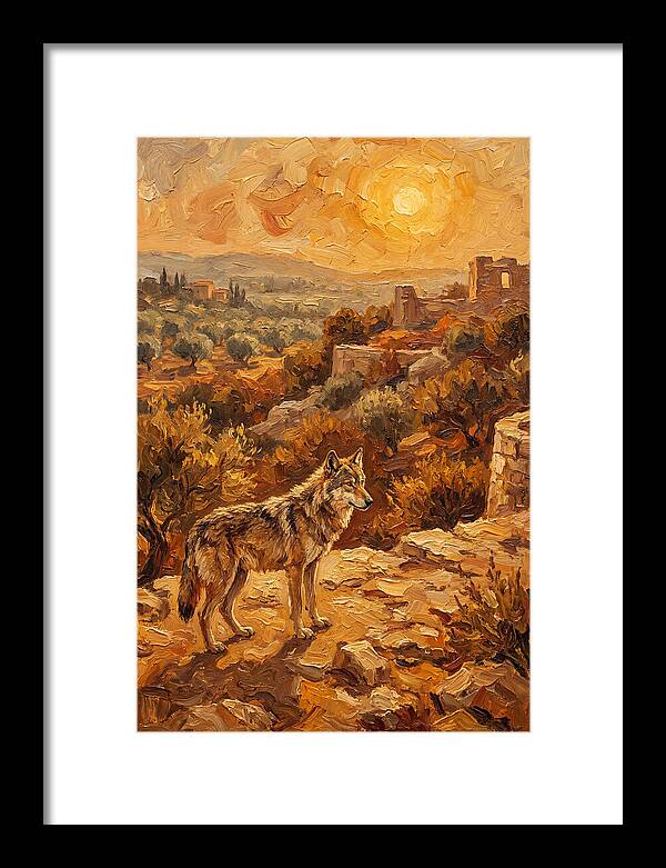 Wolf In The Mediterranean Sunset