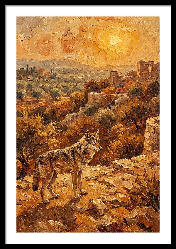 Wolf In The Mediterranean Sunset