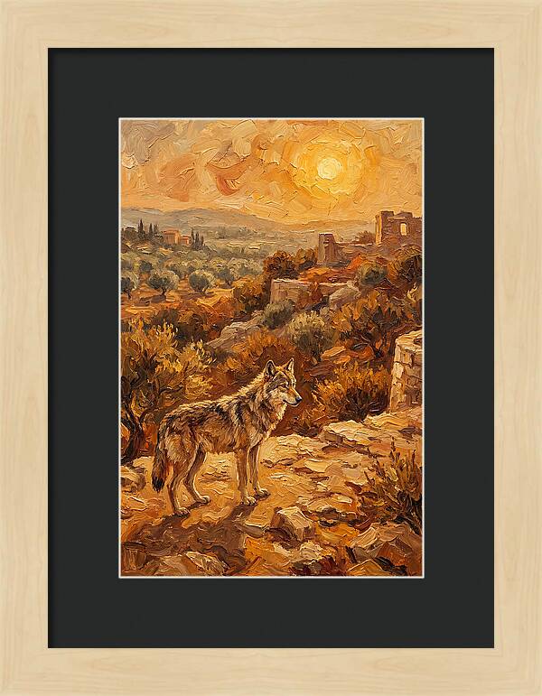 Wolf In The Mediterranean Sunset