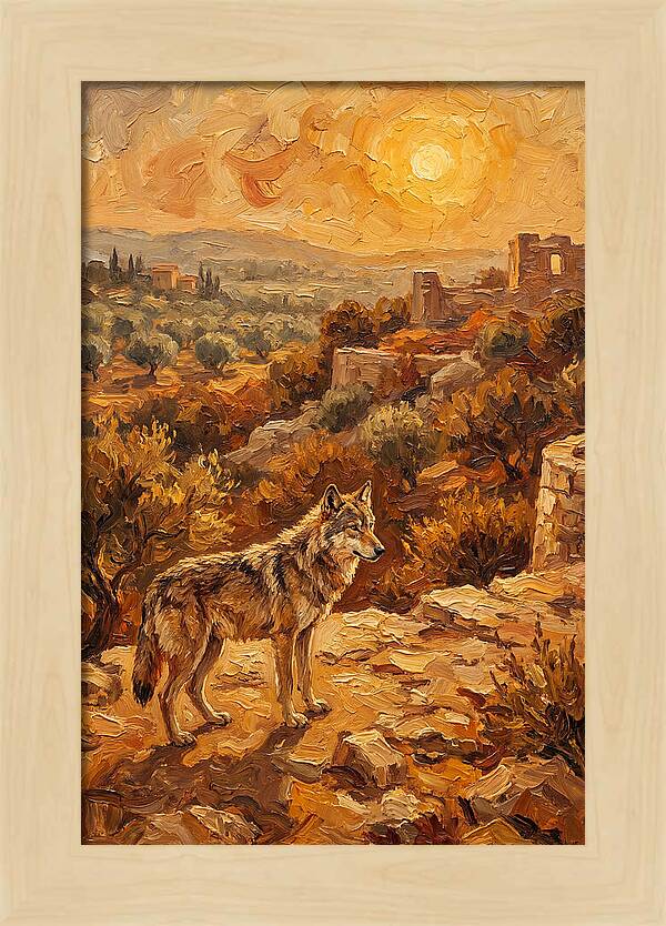 Wolf In The Mediterranean Sunset