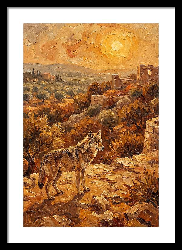 Wolf In The Mediterranean Sunset
