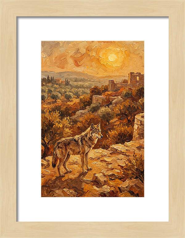 Wolf In The Mediterranean Sunset