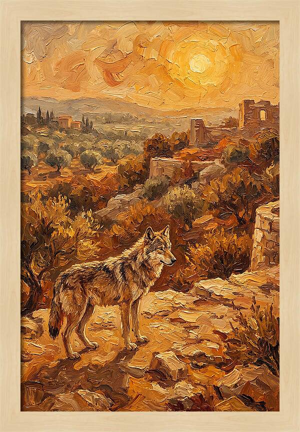 Wolf In The Mediterranean Sunset