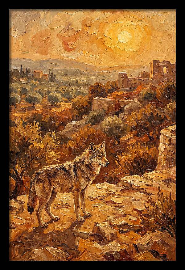 Wolf In The Mediterranean Sunset