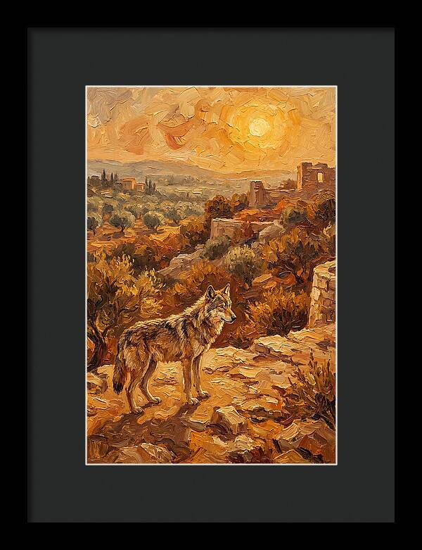 Wolf In The Mediterranean Sunset
